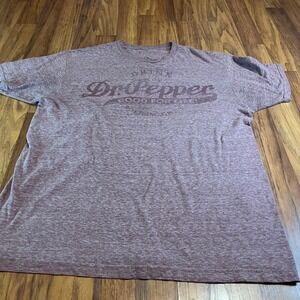 Dr Pepper T Shirt Mens XL Maroon Heather Graphic Tee Good For Life Cotton Blend